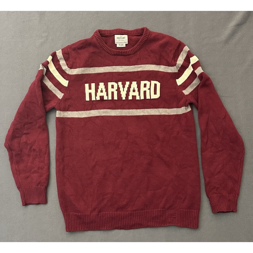 Hillflint Harvard Crimson Sweater Mens Large Stadium Knit Ivy League